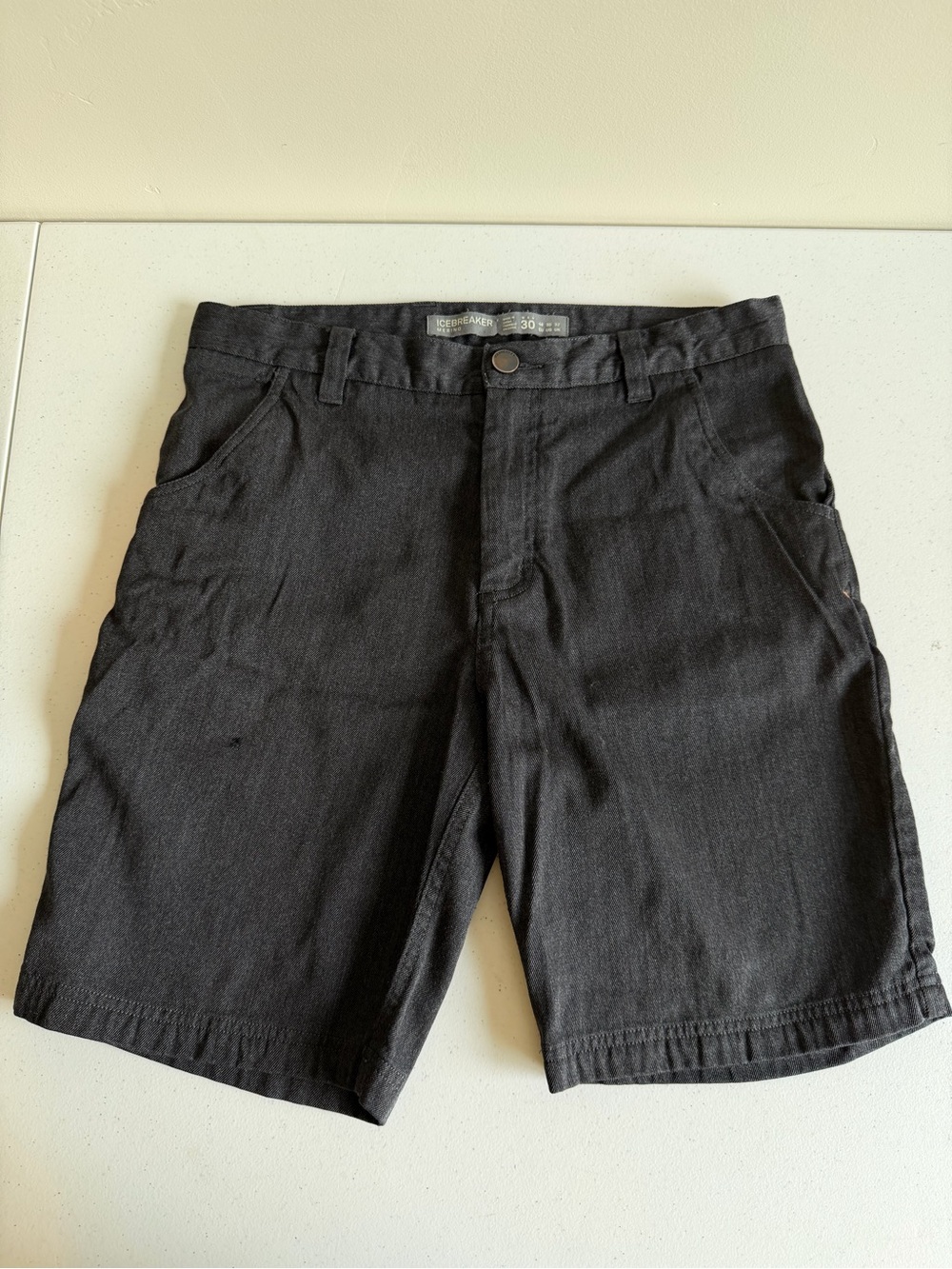 Icebreaker Merino Men's Dark Gray Flat Front Shorts